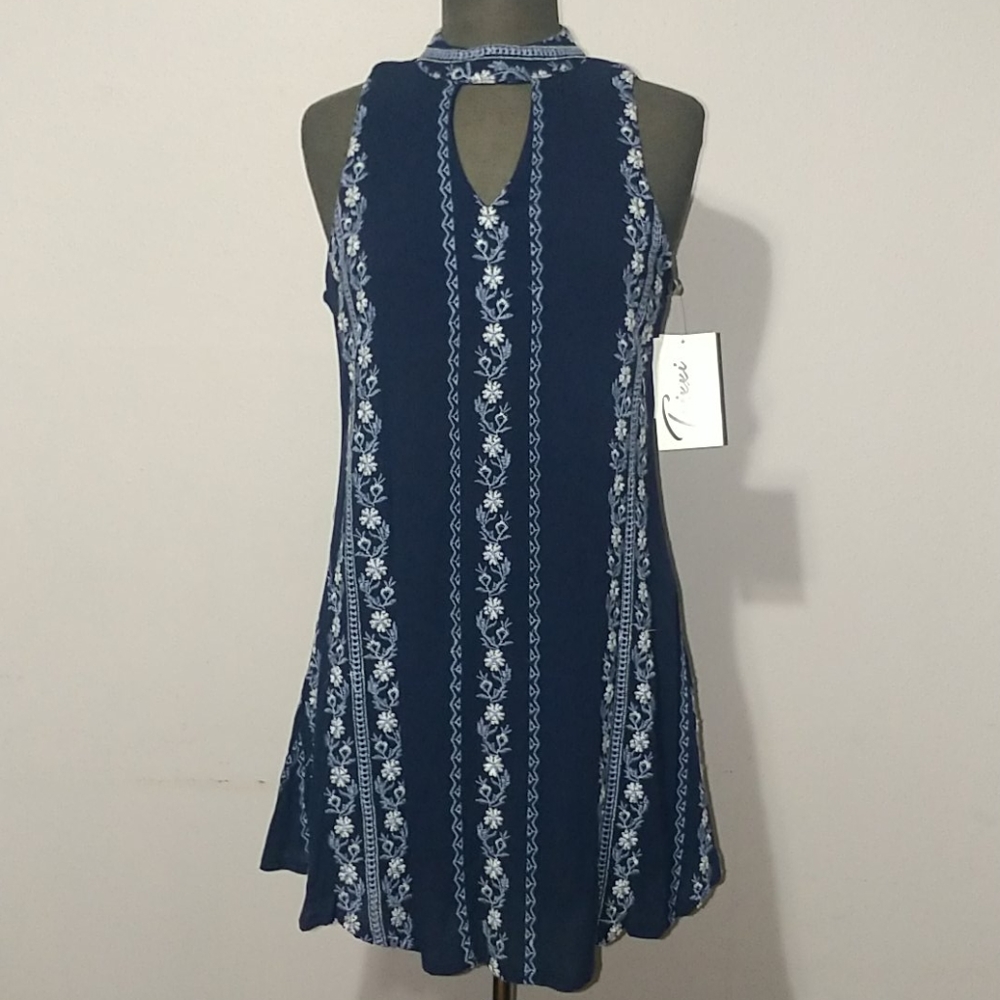 Trixxi navy blue dress NWT